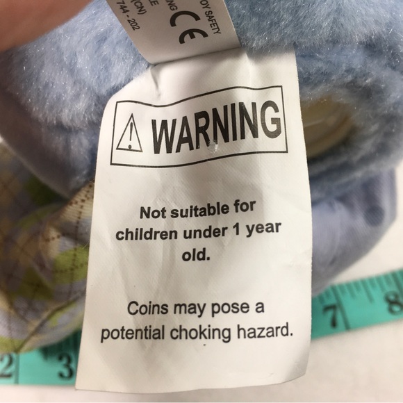 CoCaLo Bank My First Plush Bank Blue Puppy Doggie Bank With Attached Plug 11” - Picture 11 of 12